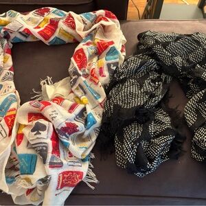 Kate Spade Beige and Red Scarf